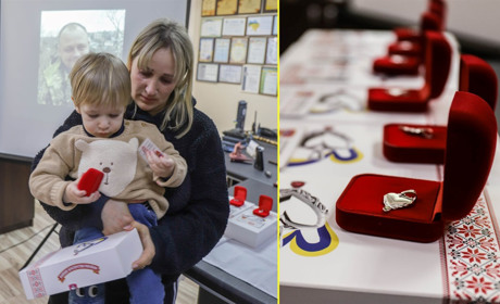 Діти полеглих Героїв Дівичківської громади отримали іменні кулони-обереги "Батьківське серце"