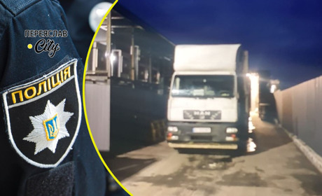 У Переяславі вантажівка заднім ходом в’їхала в дорожній знак: хроніка поліції