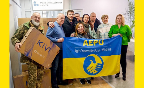 Французькі партнери відвідали реабілітаційне відділення Кагарлицької лікарні та передали допомогу