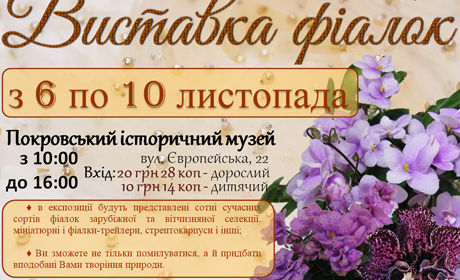 Музей запрошує на виставку фіалок
