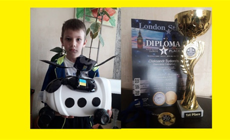 Юний ніжинець створив «Гелікоптер для ЗСУ» та переміг у Міжнародному конкурсі