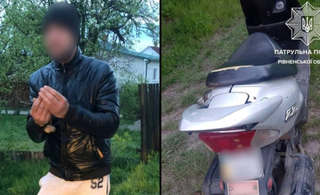 Напідпитку, без шолома й права керувати: у Сарнах зупинили скутериста
