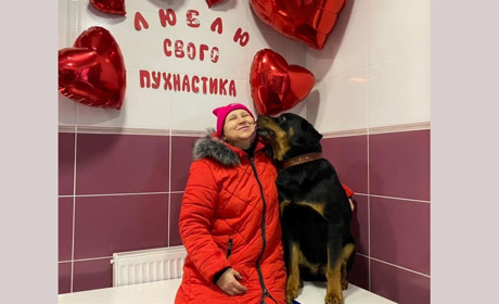 У ветклініці "Мухтар" зробили фотозону до Дня закоханих