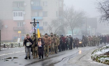 В Буртах провели в останню путь Євгенія Пасічного. Він загинув в бою в Луганській області