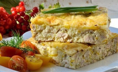 Рецепт дня: макаронна запіканка з курячим філе та кабачком