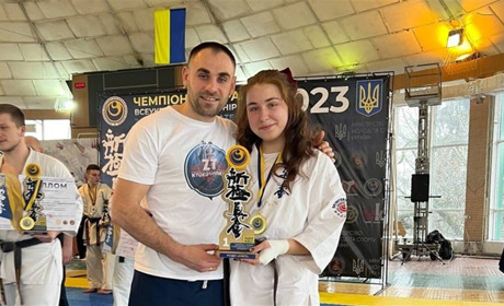 Звягелянка Дар'я Лукащук стала чемпіонкою України з кіокушинкай карате