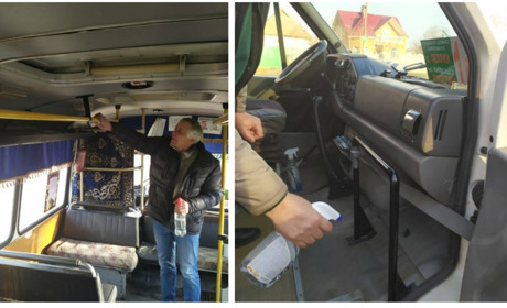 В автобусах Жмеринки проводять дезінфекцію та провітрювання 