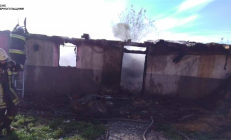 На Кременеччині сталась пожежа господарської будівлі