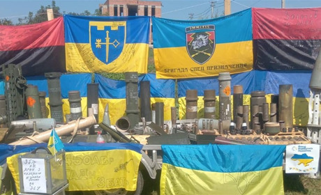 У Пробіжні, що на Чортківщині, на храмове свято встановили біля церкви військову інсталяцію