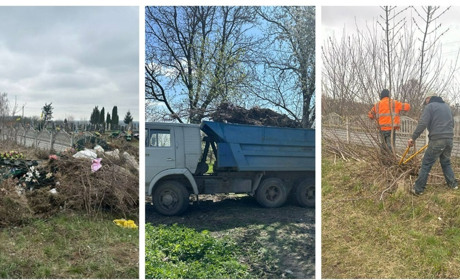 У Жмеринській громаді здійснили прибирання на кладовищах до Провідної неділі
