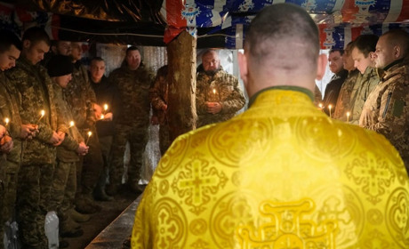 Воїни "тридцятки" на передовій відзначили Хрещення Господнє