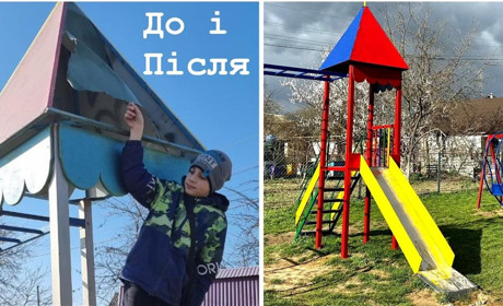 До і Після: у Жмеринці триває ремонт дитячих майданчиків