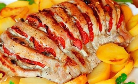 Рецепт дня: м'ясо з овочами "Гармошка"