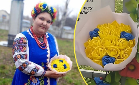 Софія Леонова виготовила букет із атласних троянд на Алею Героїв, тепер робить такі на замовлення