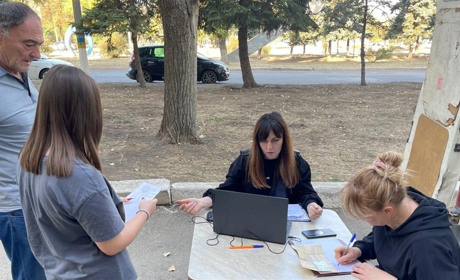 У Дружківці роздали продуктові набори переселенцям з Торецької громади