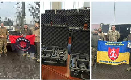 Вадим Кожуховський передав на передову від жмеринчан 37 дронів Mavic, FPV, зарядні станції та антени