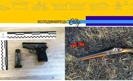 Пістолет і обріз виявили поліцейські у чоловіків із Зеленого і Рудки, Вараського району