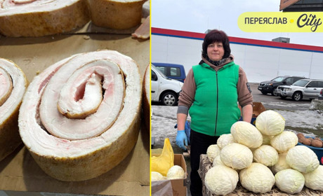 На базарі у Переяславі розкупили сало та здір, які довше зберігаються без холодильника