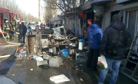 На Рижском рынке вновь горели киоски
