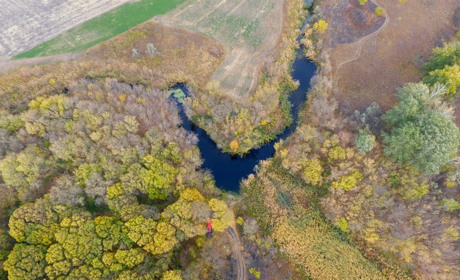 Фотофакт: осіннє Сватове з висоти пташиного польоту у світлинах сватівчанина Олександра Кривоноса