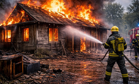 У Корюківці згорів житловий будинок: пожежа знищила покрівлю та перекриття