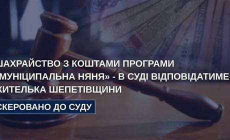 Жителька Шепетівщини відповідатиме за шахрайство з коштами програми «Муніципальна няня»