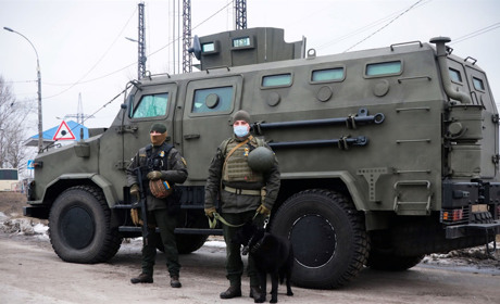 Патрулі біля Каховської ГЕС