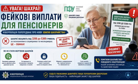«Виплата лише сьогодні»: українців атакує нова шахрайська схема від імені Пенсійного фонду