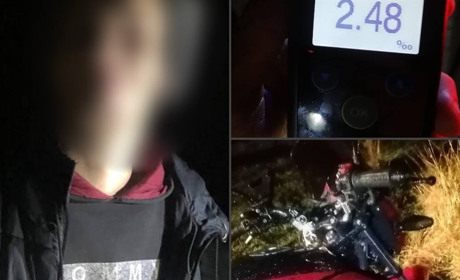 Повільно їхав і виляв: сарненські патрульні спіймали п’яного мотоцикліста