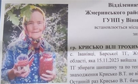 В Іванівцях два дні шукають місцеву бабусю Вілію Крисько, яка пішла збирати шипшину і зникла