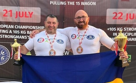 У Національної збірної України з богатирського багатоборства на Кубку Європи дві “бронзи”