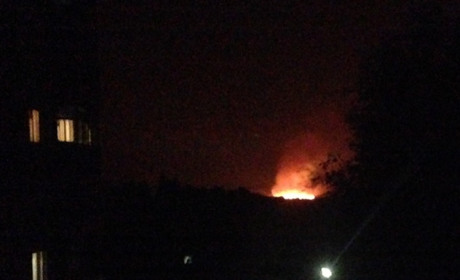 Недалеко от Попасной горело поле