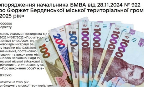 Бюджет Бердянська - 2025: доходи вдвічі менші та значне скорочення видатків на вчителів