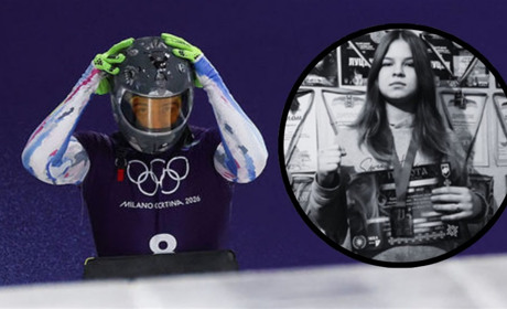 Карина Бахур у серці Олімпіади-2026: її обличчя на шоломі «пам’яті» Гераскевича