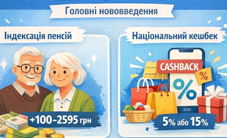 Індексація пенсій, заміна купюр, нові умови “Національного кешбеку”: що зміниться для українців