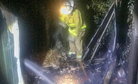 У селі Великі Пріцьки вогонь знищив господарчу будівлю