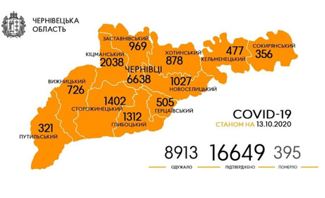  За 6 днів в Кіцманському районі 117 випадків коронавірусу. Географія поширення