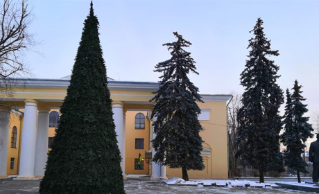 У Дрогобичі на Площі Ринок розташували різдвяну шопку, а ялинка тепер стоятиме біля Народного дому