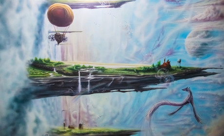 Дивовижний чарівник: на стіні одного з під`їздів у Южному з`явилася надзвичайна картина (ФОТО)