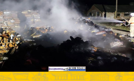 Пожежа у Більській Волі: знищено 8 складометрів дров