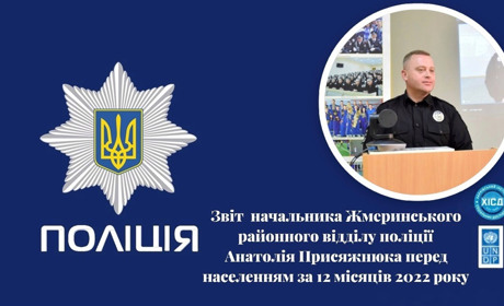 Звіт начальника Жмеринського районного відділу поліції Анатолія Присяжнюка за 2022 рік