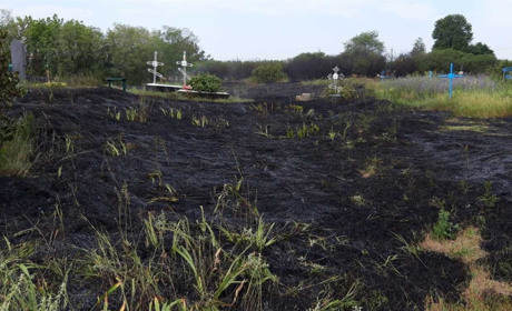 На околиці села Хороше пожежа - згоріло кладовище