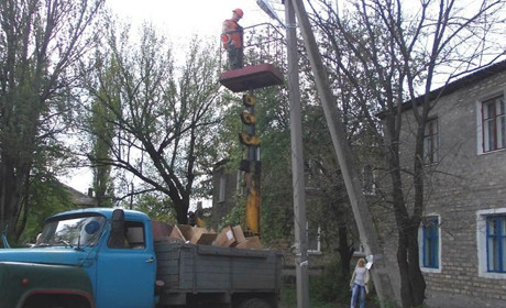 В Родинском восстановили наружное освещение