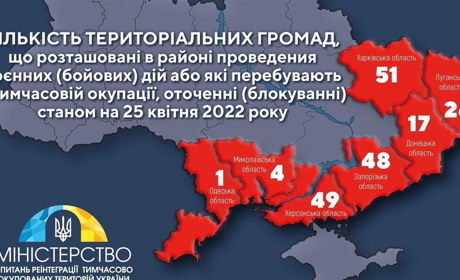 Затверджено перелік громад, що розташовані в районах проведення воєнних дій, або окупованих