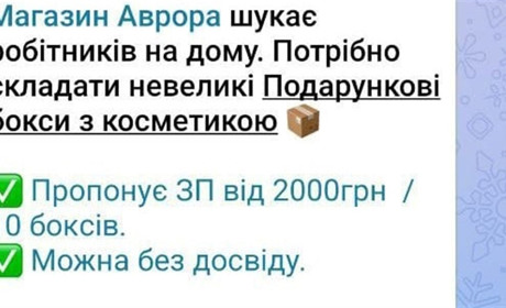 Обережно! Шахраї розміщують оголошення з пропозиціями надомної роботи