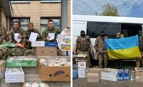Волонтери зі Жмеринки доставили смаколики захисникам України до Великодня: фото і відео