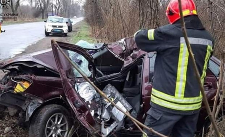 У Жовтих Водах автомобіль зіткнувся з деревом: деталі