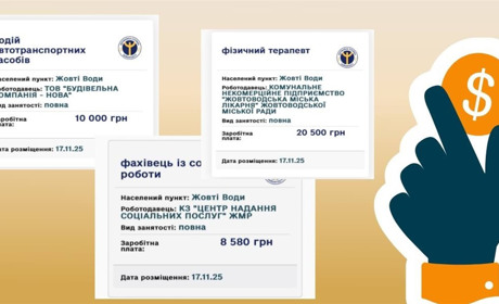 Хто зараз потрібен у Жовтих Водах: 48 нових вакансій за тиждень