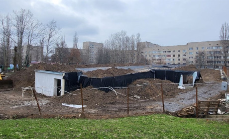 Укриття біля ліцею №4 у Південноукраїнську: стан робіт, підтоплення та строки завершення