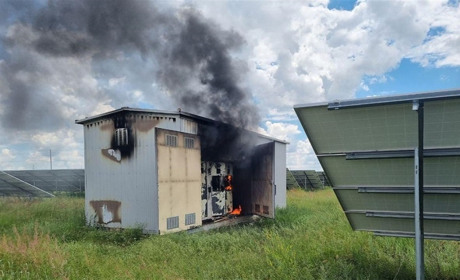В Мелитопольском районе горела трансформаторная подстанция